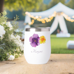 Watercolor Pansies Hand-Illustrated Garden Party