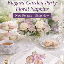 Watercolor Pansy Floral Napkins | Soft White