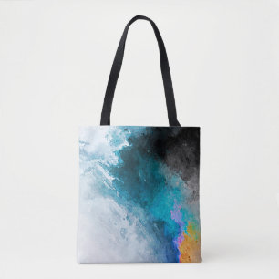 Watercolor paper background. Abstract Painted Illu Tote Bag