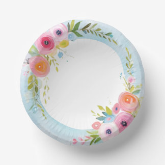 watercolor  paper plate