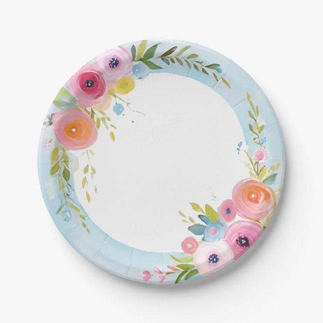 watercolor  paper plate (Front)
