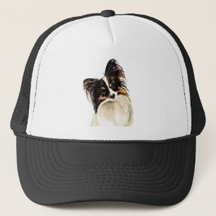 Watercolor Papillon Dog Pet Animal  Trucker Hat
