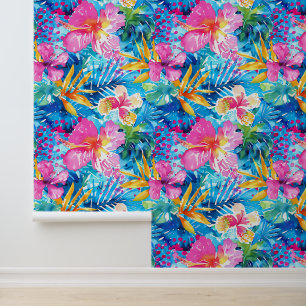 Watercolor Paradise Bloom Wallpaper