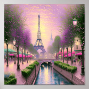 Watercolor Paris Poster