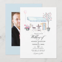 Watercolor Paris Wedding Photo