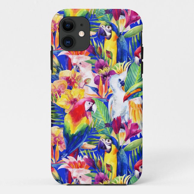 Watercolor Parrots Case-Mate iPhone Case (Back)