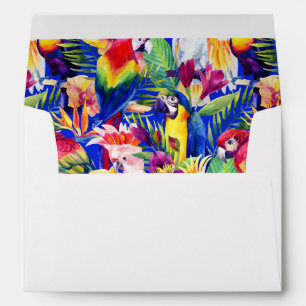 Watercolor Parrots Envelopes