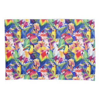Watercolor Parrots Pillowcase