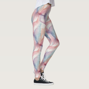 Watercolor Pastel Abstract Soft Aesthetic Pattern Leggings