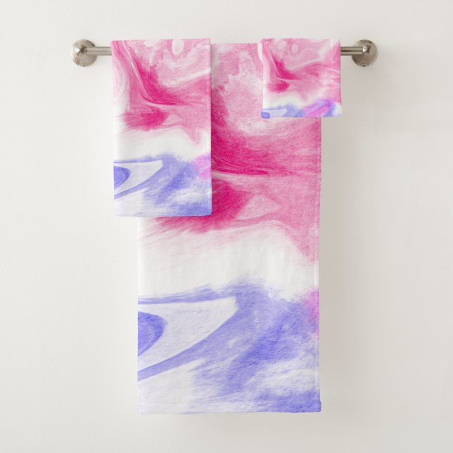 Watercolor Pastel Bath Towel Set (Insitu)