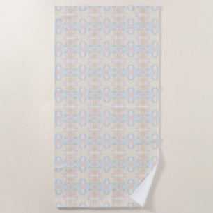 Watercolor Pastel Brushstrokes On Cloud White Beach Towel
