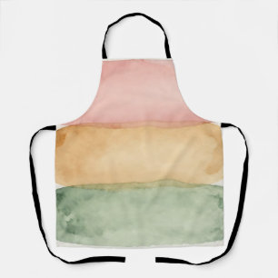 Watercolor Pastel Color Block Layers Apron