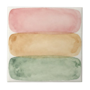 Watercolor Pastel Color Block Layers Tile
