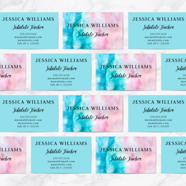 Watercolor Pastel Custom Business Card (Creator Uploaded)