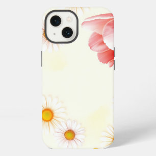 Watercolor Pastel Daisies and Tulips iPhone 13 Case