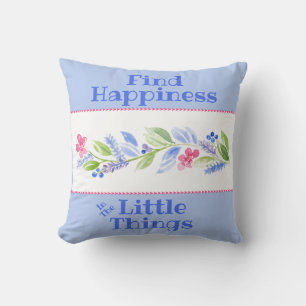 Watercolor Pastel Floral BE KIND Cushion
