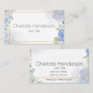 Watercolor Pastel Floral Business Card