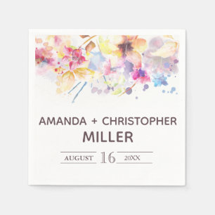 Watercolor Pastel Floral   Napkins