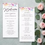 Watercolor Pastel Floral Wedding Program Programme<br><div class="desc">This watercolor pastel floral program is perfect for a spring outdoor wedding.</div>