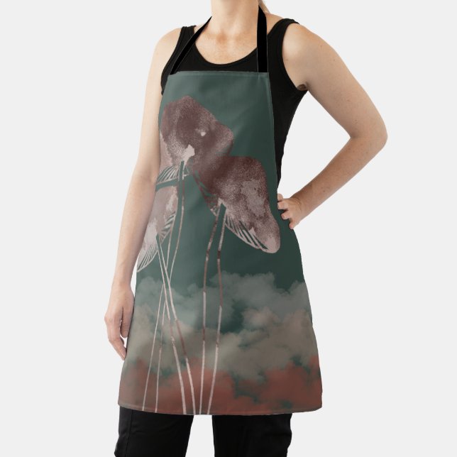 Watercolor Pastel Mushroom   Apron (Insitu)