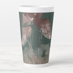 Watercolor Pastel Mushroom   Latte Mug