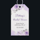 Watercolor Pastel Purple Floral Bridal Shower Gift Tags<br><div class="desc">Watercolor Pastel Purple Floral Bridal Shower Gift Tags</div>