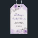 Watercolor Pastel Purple Floral Bridal Shower Gift Tags<br><div class="desc">Watercolor Pastel Purple Floral Bridal Shower Gift Tags</div>