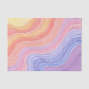 Watercolor Pastel Rainbow Wavy Texture Tissue Paper