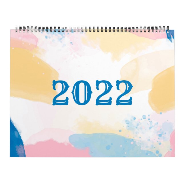 Watercolor Pastel Shade Square Photo   Calendar (Cover)