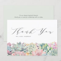 Watercolor Pastel Succulents Garland Wedding