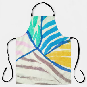 Watercolor patchwork: dirty painting style. apron