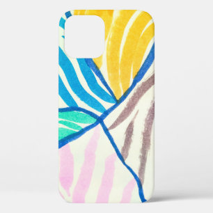 Watercolor patchwork: dirty painting style. iPhone 12 case