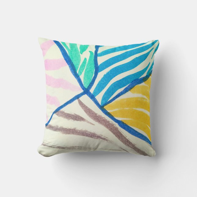 Watercolor patchwork: dirty painting style. cushion (Front)