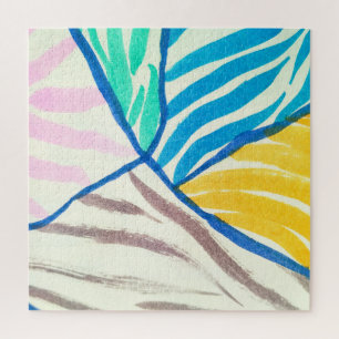 Watercolor patchwork: dirty painting style. jigsaw puzzle