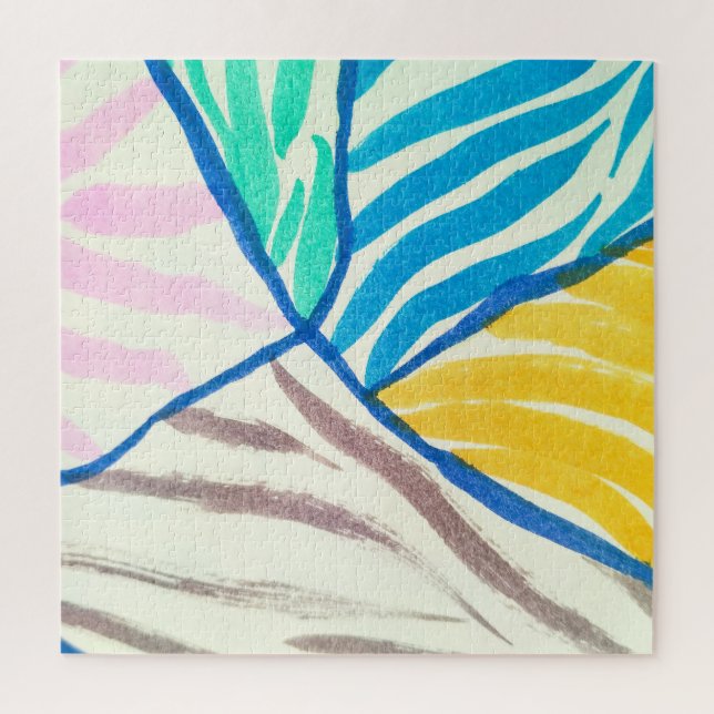 Watercolor patchwork: dirty painting style. jigsaw puzzle (Vertical)