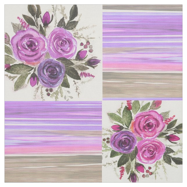 Watercolor . Patchwork . Fabric (Swatch)