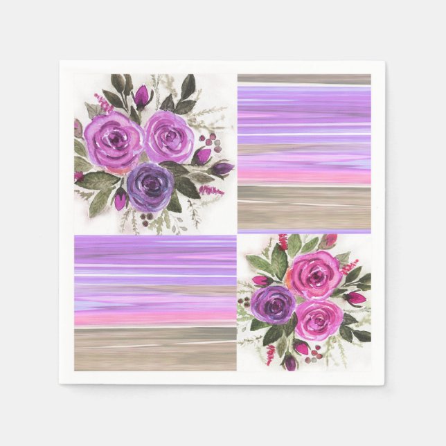 Watercolor . Patchwork . Napkin (Front)