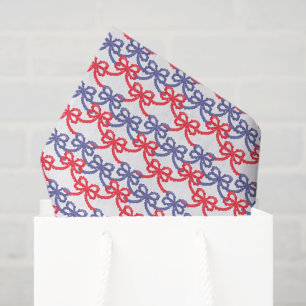 Watercolor Patriotic Bows Tissue Paper