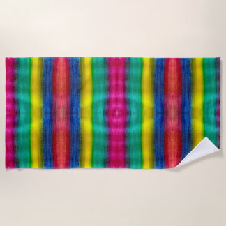 Watercolor Pattern Art Beach Towel