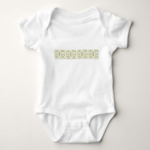 Watercolor pattern fungus and snail wrapping paper baby bodysuit