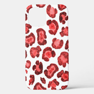 Watercolor pattern illustration leopard skin. Fash iPhone 12 Case