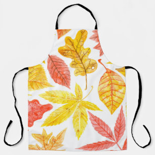 Watercolor pattern made of various colourful autum apron