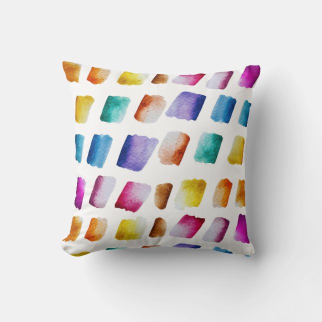 Watercolor Pattern Modern Trendy  Cushion (Front)