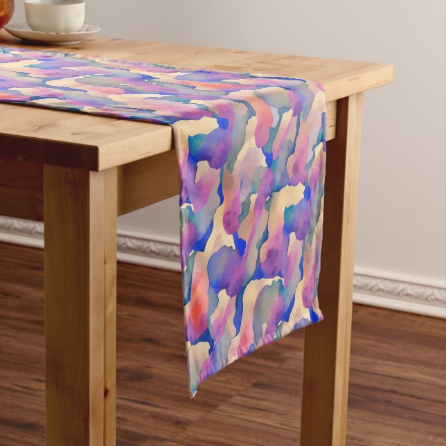 Watercolor Pattern Table Runner (In Situ)