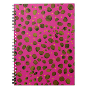 Watercolor Pattern with Abstract Cheetah Skin. Notebook