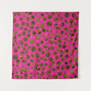 Watercolor Pattern with Abstract Cheetah Skin. Tapestry