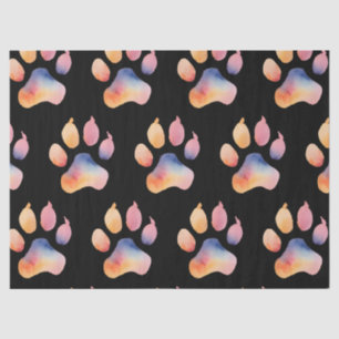 Watercolor Paw Print Background Tissue Paper