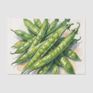 Watercolor Pea Pods Tissue Paper