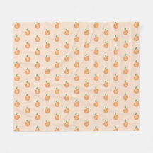 Watercolor Peach Baby Blanket