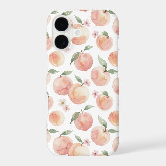 Watercolor Peach Fruit Pattern – Soft Pastel
